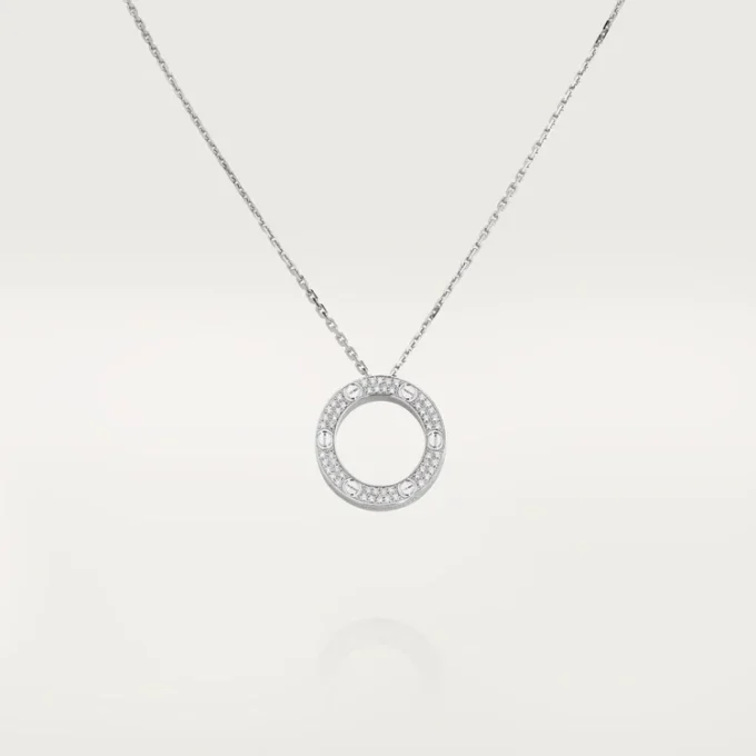 Collana Love, pavé di diamanti – Oro bianco, Diamanti – Cartier