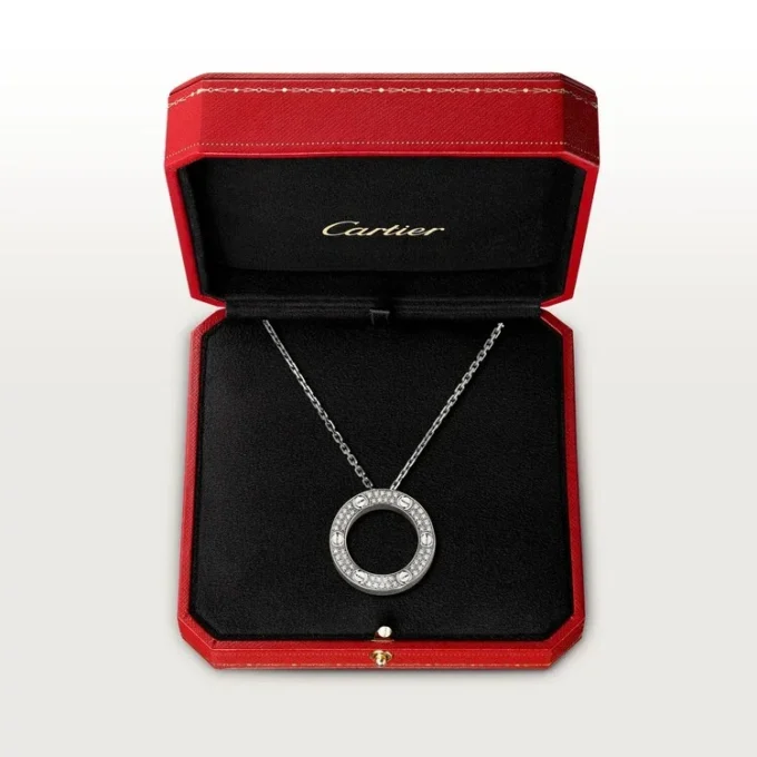 Collana Love, pavé di diamanti – Oro bianco, Diamanti – Cartier
