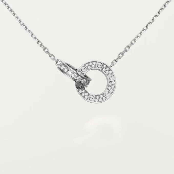 Collana Love, pavé di diamanti – Oro bianco, Diamanti – Cartier