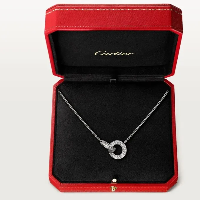 Collana Love, pavé di diamanti – Oro bianco, Diamanti – Cartier