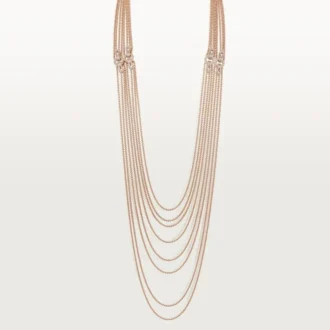 Collana lunga Agrafe, semi-pavé