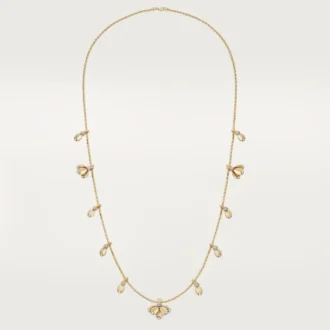 Collana lunga Grain De Cafe, diamanti