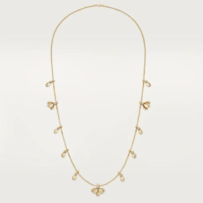 Collana lunga Grain De Cafe, diamanti