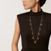 Collana lunga Grain De Cafe, diamanti