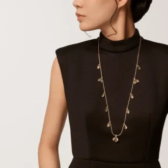 Collana lunga Grain De Cafe, diamanti