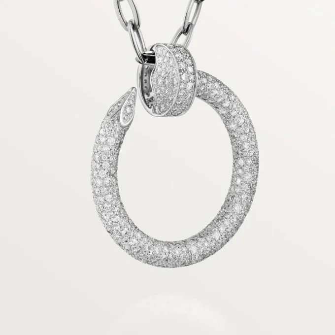 Collana lunga Juste Un Clou, multiuso, modello extra-large, pavé