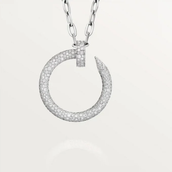 Collana lunga Juste Un Clou, multiuso, modello extra-large, pavé