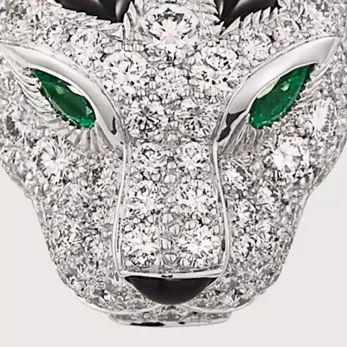 Collana Panthere De Cartier con diamanti, oro bianco | Cartier Us