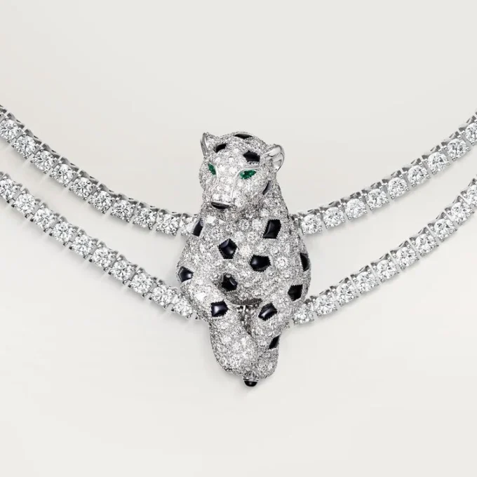 Collana Panthere De Cartier, multi-wear, pavé