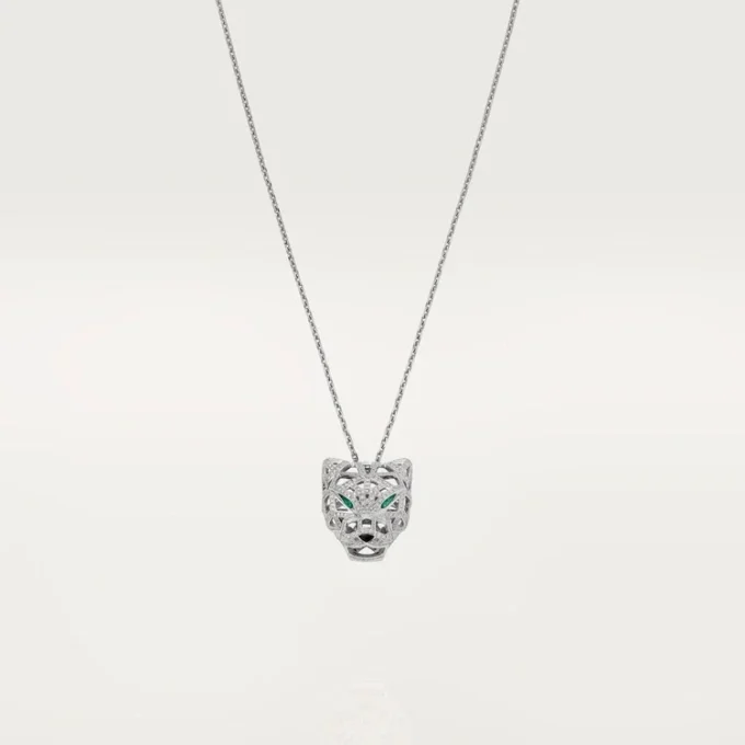 Collana Panthere De Cartier – Oro bianco, smeraldi, diamanti, onice – Cartier
