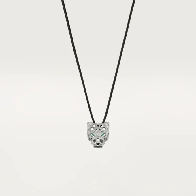 Collana Panthere De Cartier – Oro bianco, smeraldi, diamanti, onice – Cartier