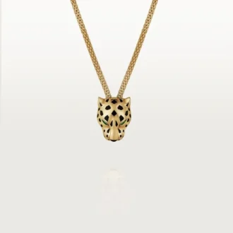 Collana Panthere De Cartier – Oro giallo, lacca, diamanti, granato tsavorite, onice – Cartier