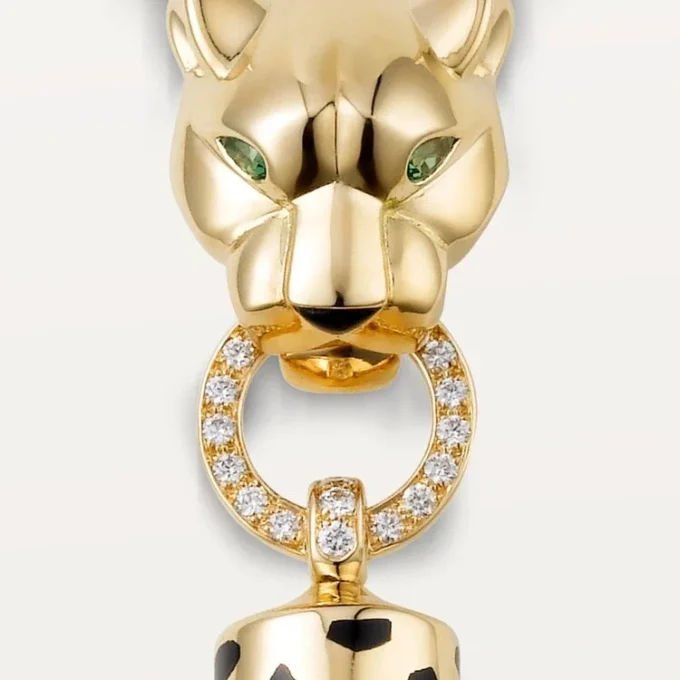 Collana Panthere De Cartier – Oro giallo, lacca nera, granati tsavoriti, onice, diamanti – Cartier