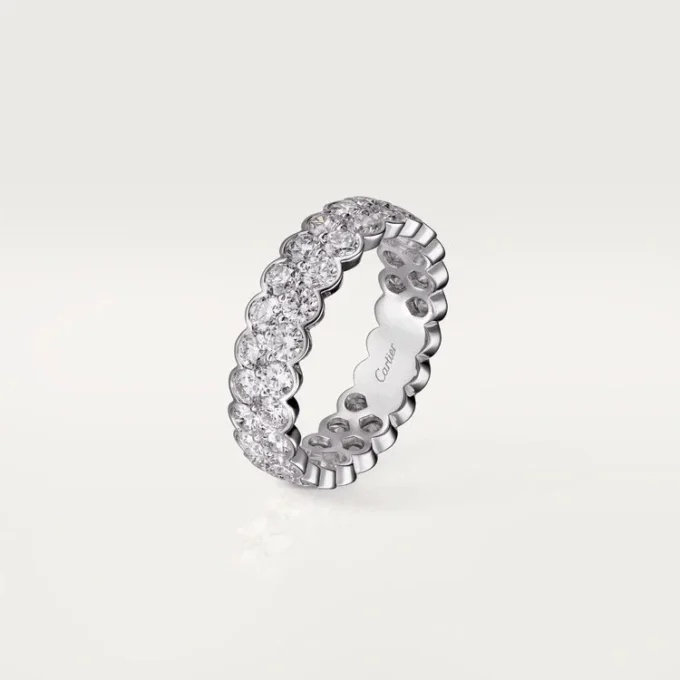 Fede nuziale Broderie De Cartier – Oro bianco, diamanti – Cartier