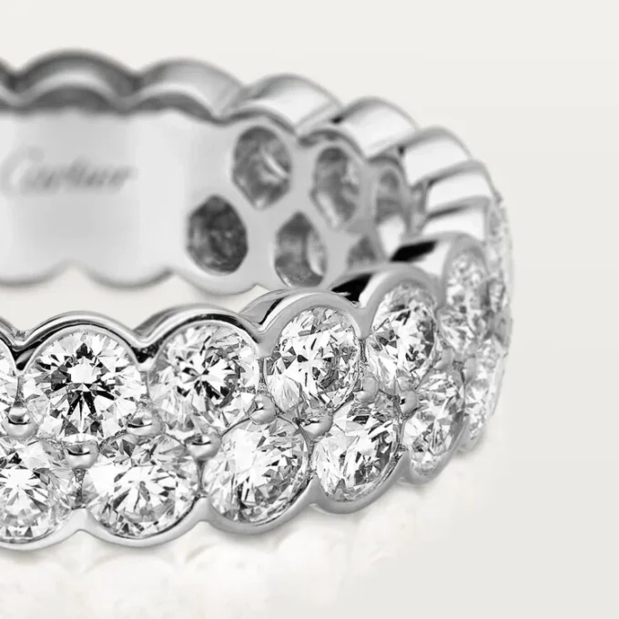 Fede nuziale Broderie De Cartier – Oro bianco, diamanti – Cartier