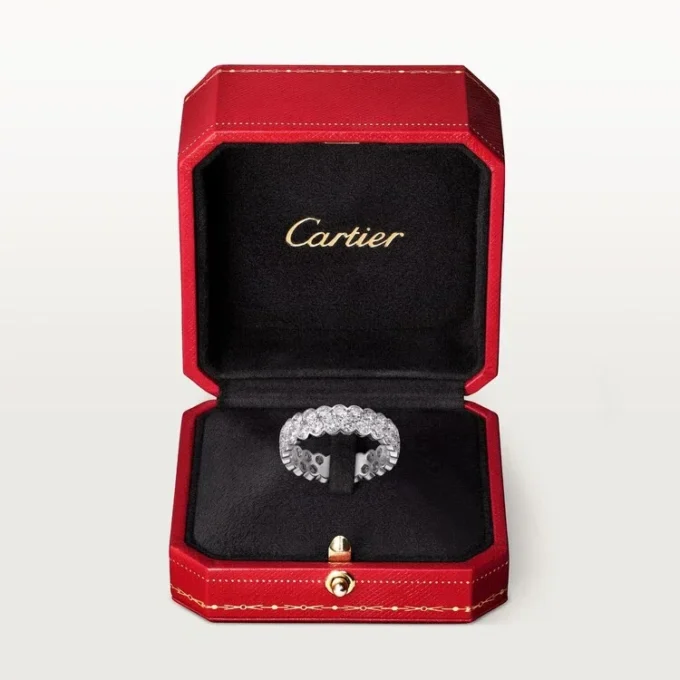 Fede nuziale Broderie De Cartier – Oro bianco, diamanti – Cartier