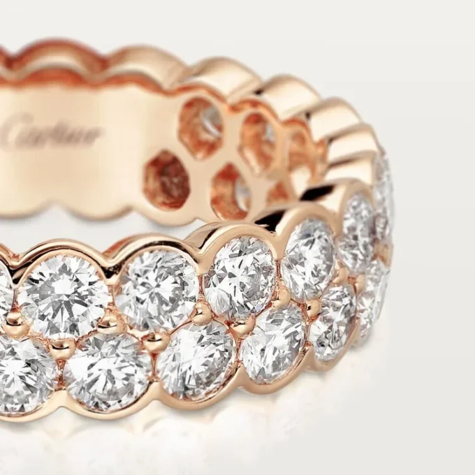 Fede nuziale Broderie De Cartier – Oro rosa, diamanti – Cartier