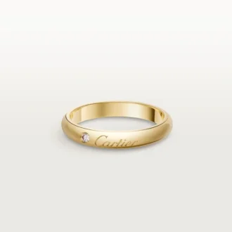 Fede nuziale C De Cartier, larghezza 3 mm, 1 diamante