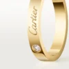 Fede nuziale C De Cartier, larghezza 3 mm, 1 diamante
