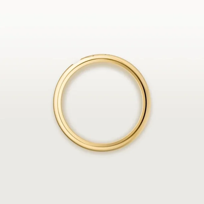 Fede nuziale C De Cartier, larghezza 3 mm, 1 diamante