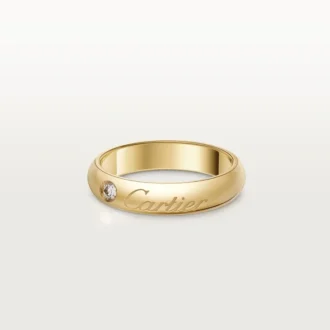 Fede nuziale C De Cartier, larghezza 4 mm, 1 diamante