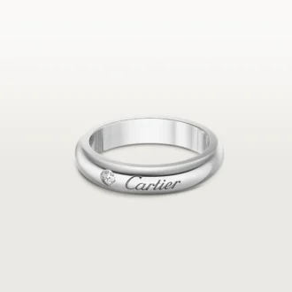 Fede nuziale C De Cartier, larghezza 4 mm, 1 diamante