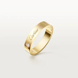 Fede nuziale C De Cartier, larghezza 4 mm, 1 diamante
