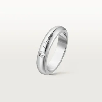 Fede nuziale C De Cartier, larghezza 4 mm, 1 diamante