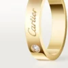 Fede nuziale C De Cartier, larghezza 4 mm, 1 diamante