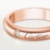Fede nuziale C De Cartier, larghezza 4 mm, 1 diamante