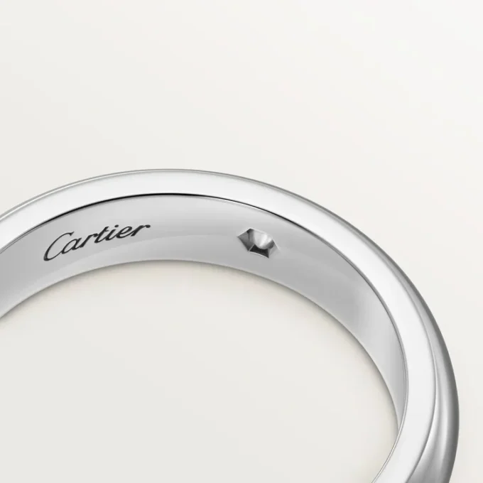 Fede nuziale C De Cartier, larghezza 4 mm, 1 diamante