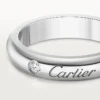 Fede nuziale C De Cartier, larghezza 4 mm, 1 diamante