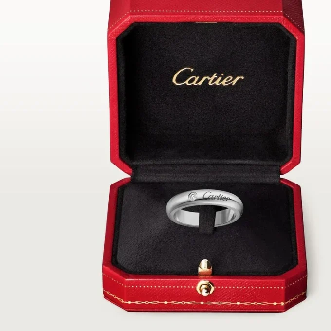 Fede nuziale C De Cartier, larghezza 4 mm, 1 diamante