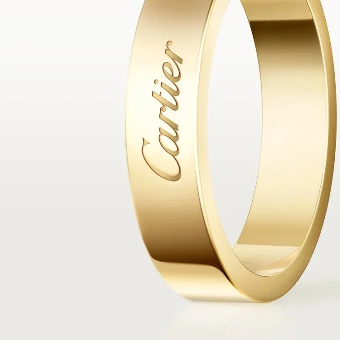 Fede nuziale C De Cartier, larghezza 4 mm