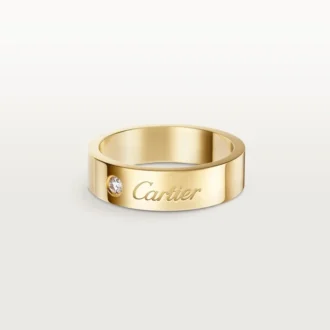 Fede nuziale C De Cartier, larghezza 5 mm, 1 diamante