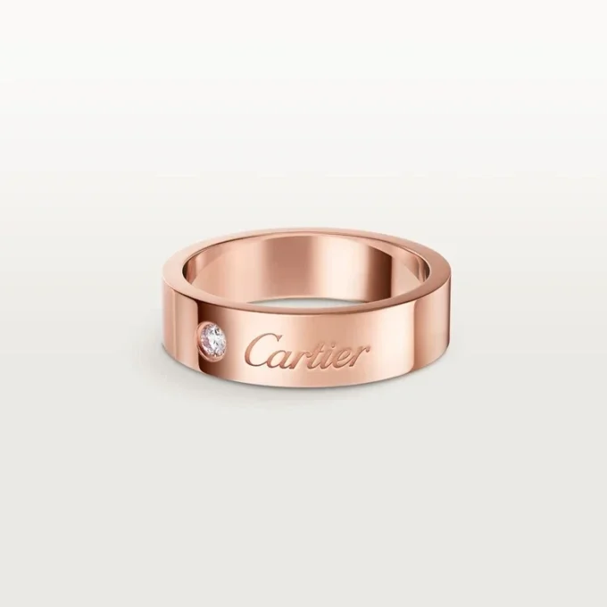 Fede nuziale C De Cartier, larghezza 5 mm, 1 diamante