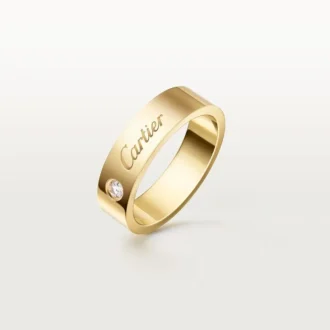 Fede nuziale C De Cartier, larghezza 5 mm, 1 diamante