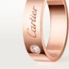 Fede nuziale C De Cartier, larghezza 5 mm, 1 diamante