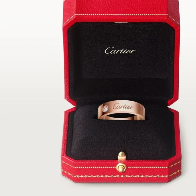 Fede nuziale C De Cartier, larghezza 5 mm, 1 diamante