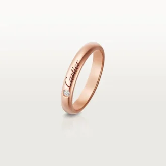 Fede nuziale C De Cartier – Oro rosa, diamanti – Cartier