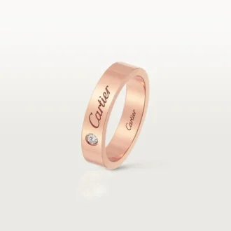 Fede nuziale C De Cartier – Oro rosa, diamanti – Cartier