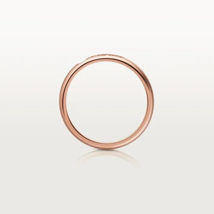 Fede nuziale C De Cartier – Oro rosa, diamanti – Cartier