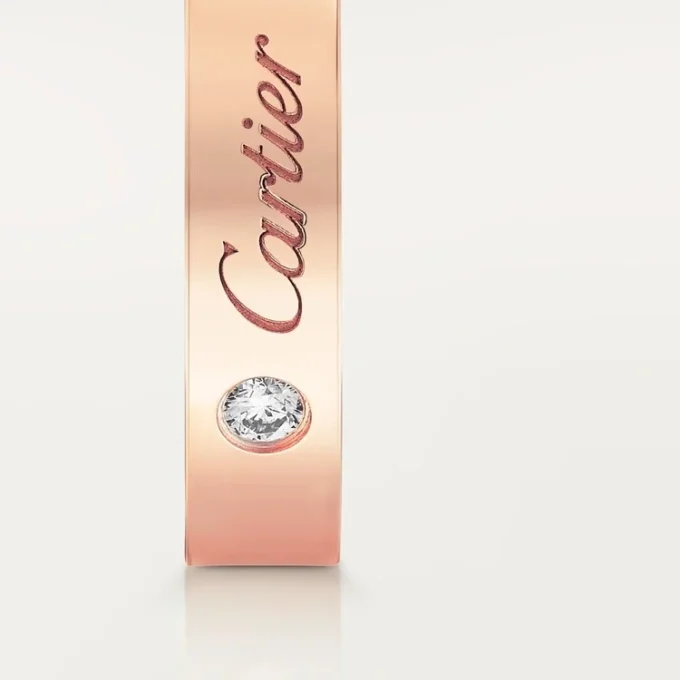 Fede nuziale C De Cartier – Oro rosa, diamanti – Cartier