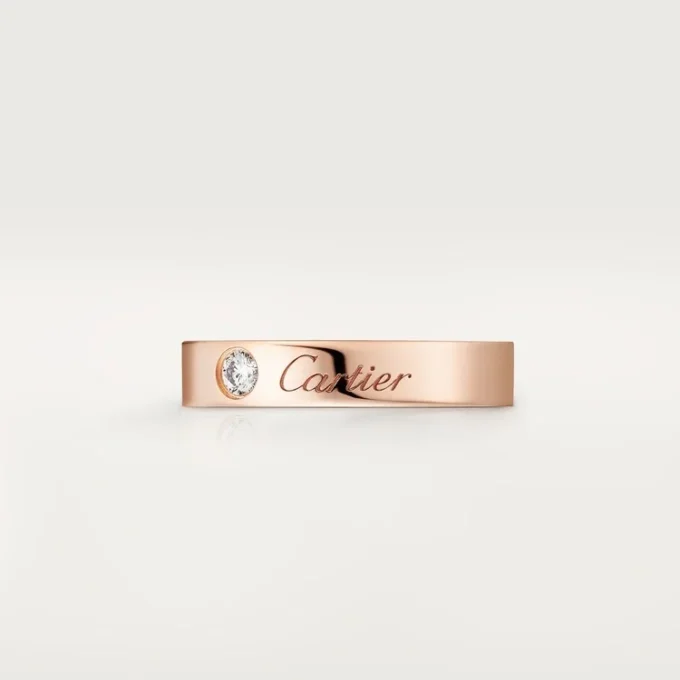 Fede nuziale C De Cartier – Oro rosa, diamanti – Cartier