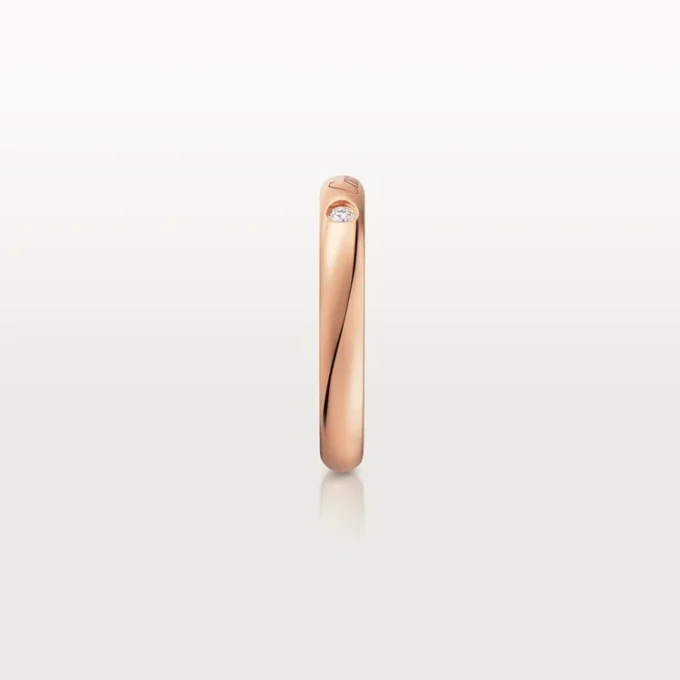 Fede nuziale C De Cartier – Oro rosa, diamanti – Cartier