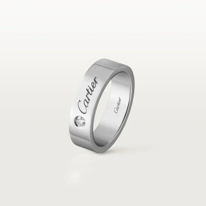Fede nuziale C De Cartier – Platino, diamanti – Cartier