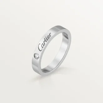 Fede nuziale C De Cartier – Platino, diamanti – Cartier