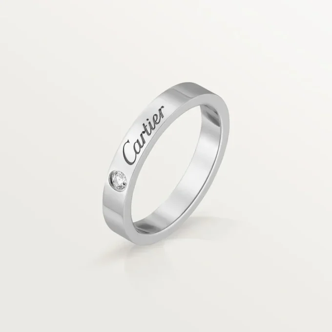 Fede nuziale C De Cartier – Platino, diamanti – Cartier
