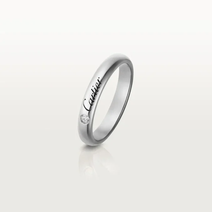 Fede nuziale C De Cartier – Platino, diamanti – Cartier