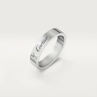 Fede nuziale C De Cartier – Platino, diamanti – Cartier